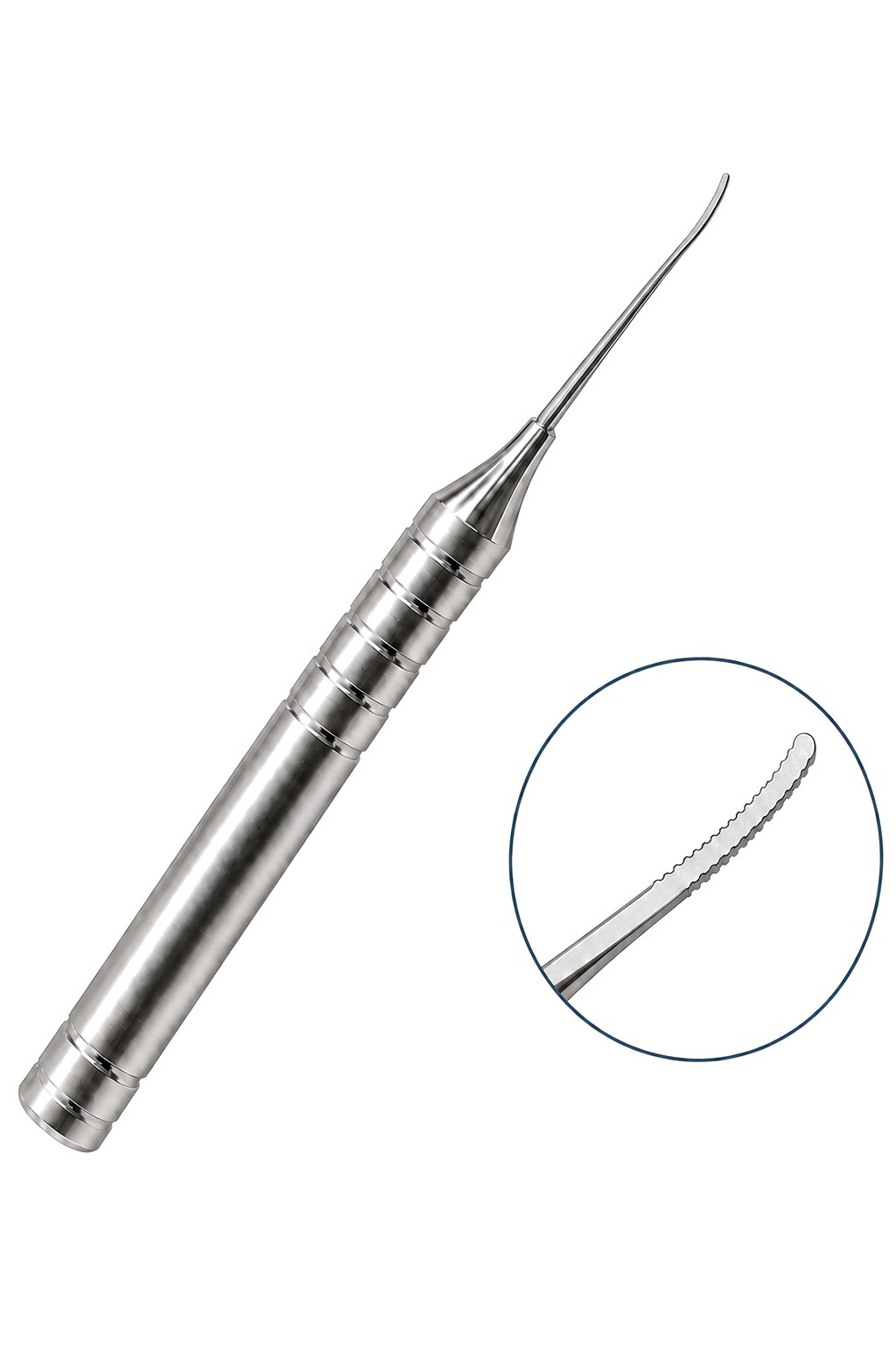 NiTi Perio Saw Curved tip for canine and premolar extraction, micro-serration zoom